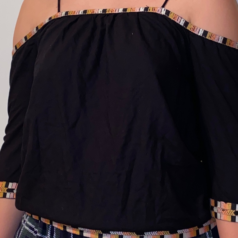 Black off the shoulder top